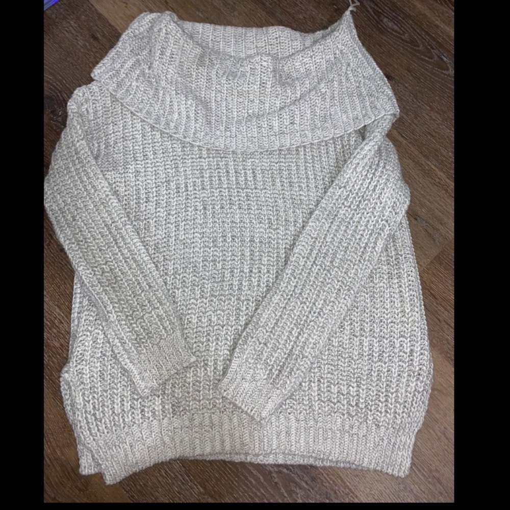 Off the shoulder knitted sweater